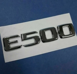 SET OF CHROME * E500 * TRUNK LETTER EMBLEM BADGE FOR MERCEDES BENZ E-CLASS AMG - Picture 1 of 2