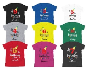 Personalisiertes Geburtstagsgeschenk T-Shirt 3. 4. 5. 6. 7. 8. 9. 10. individuell Kinder - Bild 1 von 2