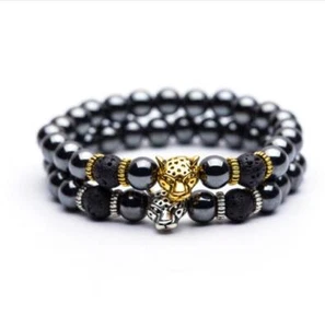 Weight Loss Hematite Stone Beaded Bracelet Handmade Bracelets for Men Women - Picture 1 of 17