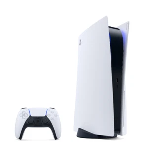Sony PlayStation 5 Disc Console - White - Good - Faulty USB Port & Stained - Picture 1 of 4