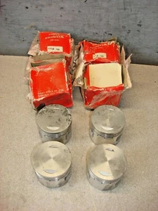 ROCKY HONDA CB 500 K 1971-1973 4 PISTON SET 3 MM OVER SIZE BIG BORE AHRMA RACE - Picture 1 of 11