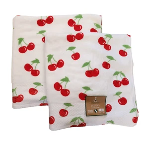 Deborah Connolly Set of 2 Cherry Cherries Bath Towels NWT - Picture 1 of 2