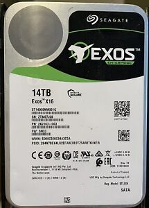Seagate Exos X16 14TB SATA 6Gb/s 7200RPM 3.5" Enterprise HDD (ST14000NM001G)