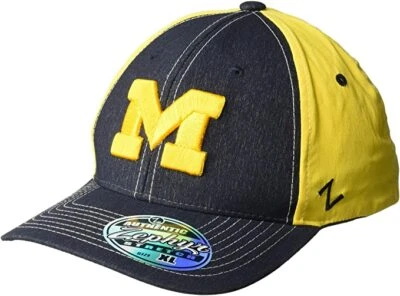 MICHIGAN WOLVERINES ZEPHYR  ZFIT STRETCH FIT HAT NCAA SIZE MED/LRG - Image 1 of 4