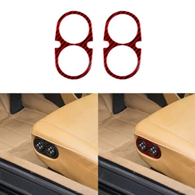 2x Red Carbon Fiber Seat Adjustment Buttons Cover Trim For Porsche 911 1989-1997 Foto 1 de 4