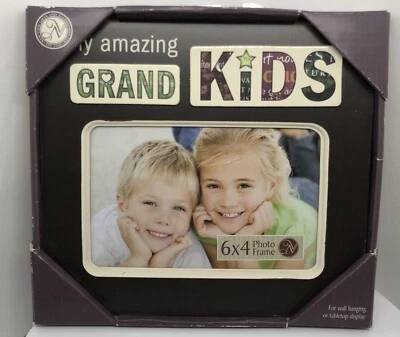 My Amazing Grandkids Picture Frame New NIB Holds 4x6 Picture Heavy Ceramic Frame - Image 1 of 4