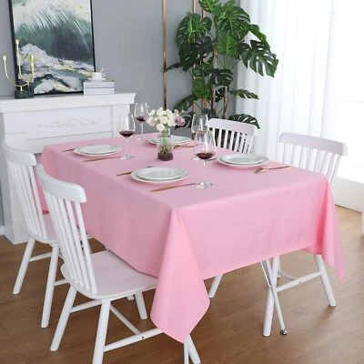 Polyester 70"x70" Table Overlay Square Table Cover Party event table cloth Pink - Image 1 of 4