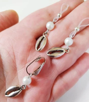 Cownie Muschel Muschel Set Clip Klitoris und Brustwarzenringe, ohne Piercing Schmuck Sexy Set - Bild 1 von 4