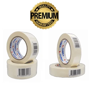 MASKING TAPE (PREMIUM) 24m or 48mm x 50M PAPER EASY TEAR DIY PAINTING 50 METERS - Picture 1 of 7