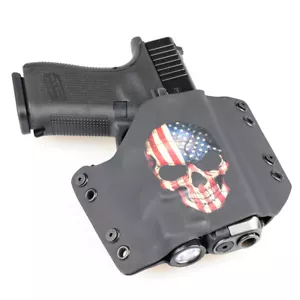 OWB Kydex Light Bearing Holster for Handguns with Baldr Mini - SKULL USA - Picture 1 of 9
