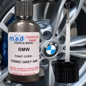 BMW Ferric Grau A80 Alu Rad Ausbesserungslack 30ML Panzerkette Kratzer M Sport - Bild 1 von 8