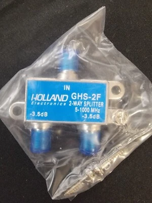 Holland Electronics GHS-2F 2Way Splitter 5-1000 MHz Low Intermodulation 3.5dB - Image 1 of 3