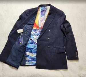 Neu J Crew Willard Bond Crosby klassische Passform zweireihiger marineblauer Herrenblazer - Bild 1 von 16