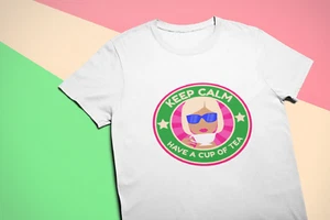 Keep Calm Have A Cup Of Tea Unisex T-Shirt, Teeliebhaber Geschenk - Bild 1 von 9