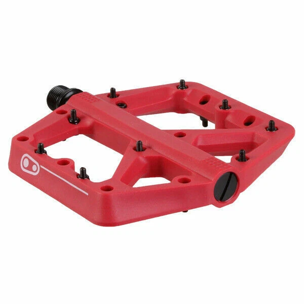 crankbrothers Stamp 1 Mountain Bike Pedals, Large - Red