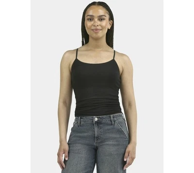 No Boundaries Junior's Rib Cami Top Size M 7-9 Black  - Image 1 of 4