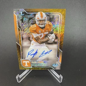 Peyton Lewis 2025 Bowman U Chrome Auto 1st Orange Shimmer Refractor #'d 29/50! - Picture 1 of 3