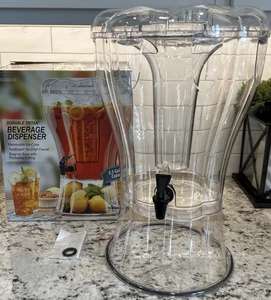 Durable Tritan 3.5 Gallon Drink Dispenser W/ Removable Ice Cone Buddeez BPA Free - Picture 1 of 6