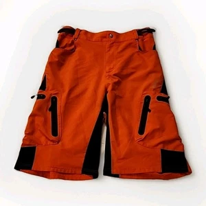 Arsuxeo Men's Cycling Shorts XL Outdoor Sports Mountain Bike Bicycle Orange - Picture 1 of 7