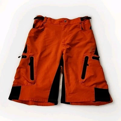 Arsuxeo Men's Cycling Shorts XL Outdoor Sports Mountain Bike Bicycle Orange - Image 1 of 4