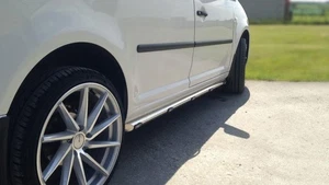 Stainless 2" Side Bars + White LEDs With Down Lights For MAN TGE SWB MWB 2017+ - Picture 1 of 11