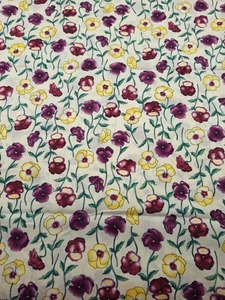 Windsor Collection Hoffman Ca Fabrics Yellow Purple Pansy's 100 cotton - Picture 1 of 4