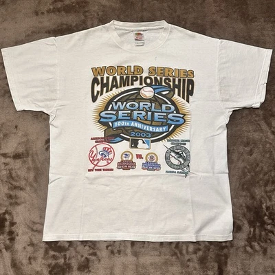 2003 MLB World Series 100th Anniversary – NY Yankees VS Florida Marlins Size XL - Image 1 of 4