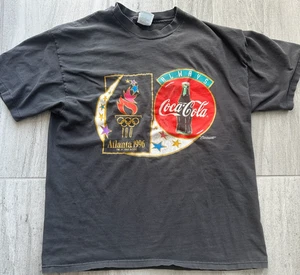 Vintage 1996 Coca-Cola Atlanta Olympics T-Shirt Herren XL Hanes Beefy-T USA - Bild 1 von 9