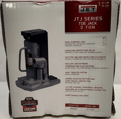 JET 2-Ton Hydraulic Toe Jack (Model JTJ-2ST) Foto 1 de 4