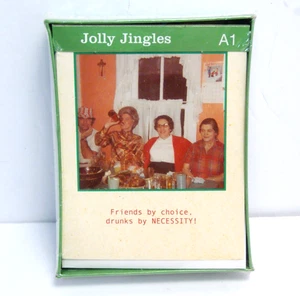 VTG Funny Holiday Christmas Women Friends By Choice, Drunks By Necessity Box NEW - Picture 1 of 9