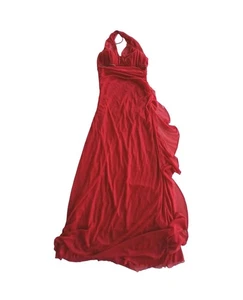 Betsy & Adam Sleeveless Ruffle High-Low Size 12 Red - Picture 1 of 13