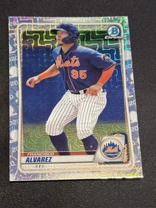2020 Bowman Draft Chrome Mojo Refractor Francisco Alvarez #BD-143 NY Mets RC - Picture 1 of 2