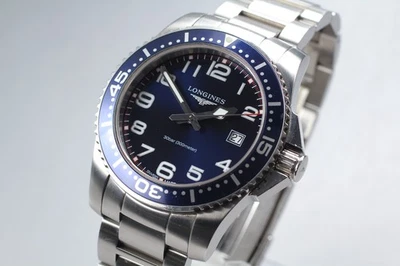 [ Box ] LONGINES Hydro Conquest L3.689.4 Date blue Dial Quartz Men's Watch JAPAN - Image 1 of 4
