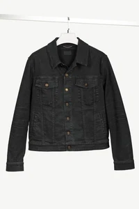 Saint Laurent Washed-Black Cotton-Denim Jacket, Size US L - Bild 1 von 12
