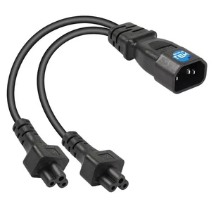 Câble Splitter De C14 A 2 X C5 Y 30CM Pour Ups Groupes Continuité Splitter - Photo 1/6