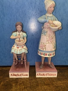 Jim Shore 2 Piece A Pinch of Patience and A Dash of Love Baker & Daughter - Picture 1 of 5