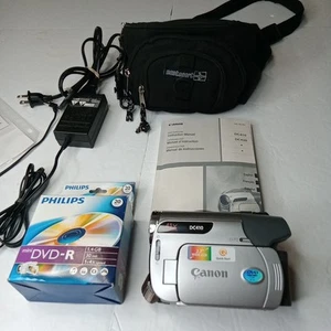 Canon DC410 Mini DVD Camcorder Bundle With Box Of 20 Mini DVD-RW Tested-works - Picture 1 of 19