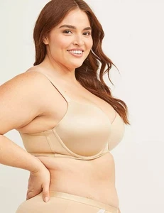 New Lane Bryant Cacique Boost Balconette Bra 42 H 42H Plus Size Cafe Mocha Tan - Picture 1 of 9