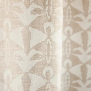 Serena Dugan Botanical Silhouette Linen Print Fabric- Capretto / Plaster 2.10 yd - Picture 1 of 2