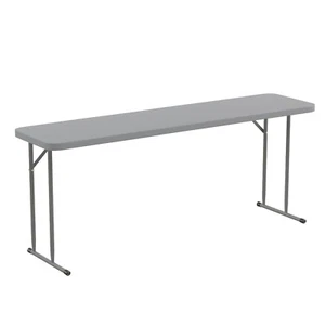 18'' x 70'' Gray Plastic Folding Table - Seminar Table Training Table - Picture 1 of 7