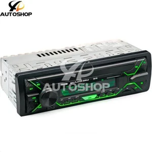 7 LED Color Single DIN Bluetooth Car Stereo Radio Audio MP3 Player USB FM AUX - Picture 1 of 12