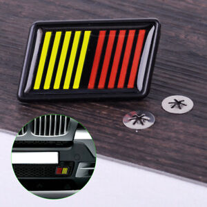 Red Yellow Stripe ABS Front Grille Emblem Badge fit for Lancer Evolution Li