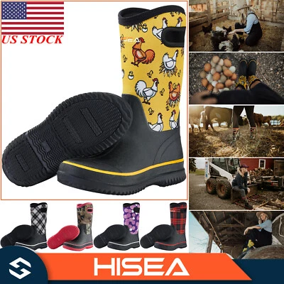 HISEA Women Boots Seamless Neoprene Insulated Waterproof Rain, Snow Garden Boots - Image 1 of 4