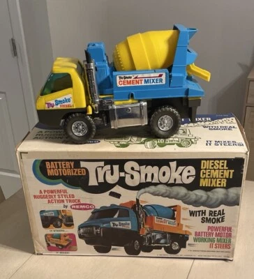 Mezclador de cemento diésel Tru-Smoke motorizado a batería Remco 1969 — leer descripción. Foto 1 de 4