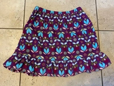 Falda con volantes de pana azul púrpura usada en excelente estado Hanna Andersson niñas talla 150 12 Foto 1 de 4