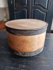 Antique Round Pantry Spice Wood 5" Box ~ Marked New York