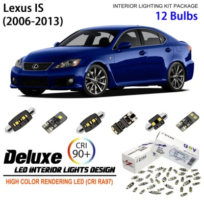 Kit 12 lampadine luci led interne bianche per Lexus IS 250 300 350 ISF 2006-2013 - Immagine 1 di 4