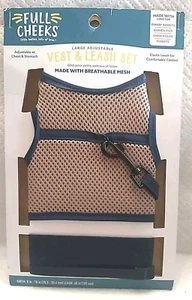Full Cheeks Sz L Adj Rabbit Ferret Guinea Pig Vest/Leash Set Breathable Mesh - Picture 1 of 6