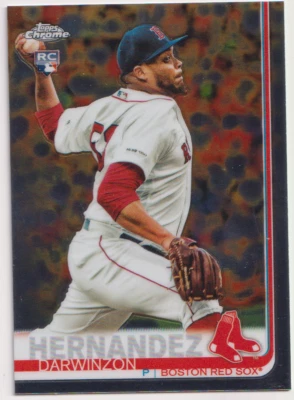 2019 Topps Chrome #30 Darwinzon Hernandez RC Boston Red Sox - Image 1 of 2