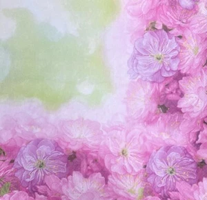 Two Individual Paper Luncheon Decoupage Napkins Flowers Botanical Purple Floral - Picture 1 of 9